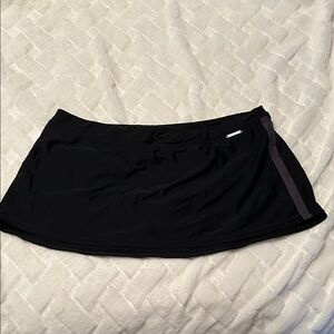 ZeroXposur Black Mini Swim Skort with Subtle Accents Size 16